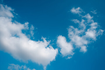 clouds in the blue sky, cloudy sky in winter