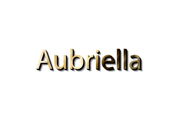 Fototapeta premium AUBRIELLA 3D NAME MOCKUP