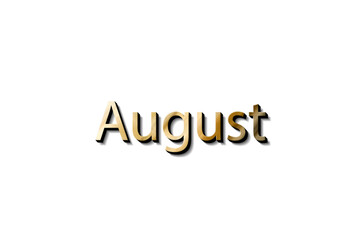 AUGUST 3D MOCKUP NAME