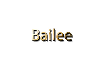 BAILEE 3D TEXT MOCKUP