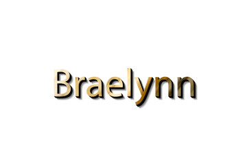 BRAELYNN 3D TEXT MOCKUP