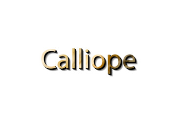 3d name mockup Calliope