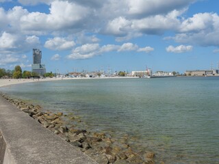 Beautiful view of Baltic Sea in Gdynia, Poland in summer