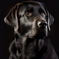 Labrador retriever. Portrait of a labrador retriever dog. Dog portrait - obrazy, fototapety, plakaty