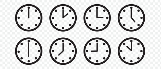 Multiple time zone flat style icon