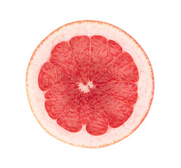 Circle of grapefruit isolated on white background