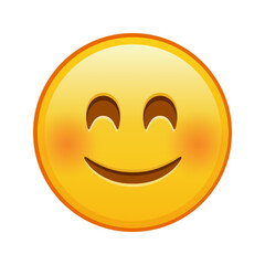 Smiling face with laughing eyes Large size of yellow emoji smile