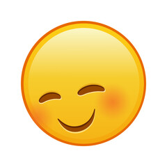 Smiling face with laughing eyes Large size of yellow emoji smile