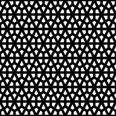 Fototapeta premium Mosaic. Triangles, kites, hexagons, rhombuses ornament. Ethnic motif. Grid background. Geometric grate wallpaper. Parquet backdrop. Digital paper, web design, textile print. Seamless abstract pattern.