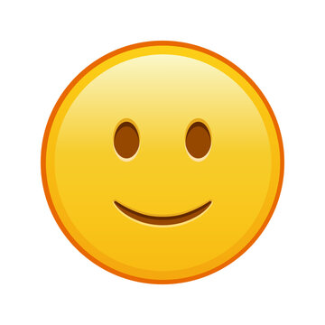 Slightly smiling face Large size of yellow emoji smile