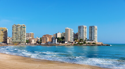 Obraz premium Main beach in Oropesa del Mar, Valencia Community, Spain
