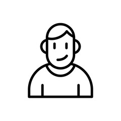 user symbol flat line icon