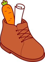 Dutch Sinterklaas tradition carrot in shoe