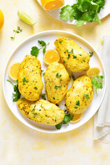 Baked turmeric chicken breasts