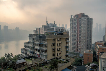 Fototapeta premium urban scene of Chongqing, China
