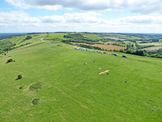 Aerial view of Combe Gibbet, Berkshire