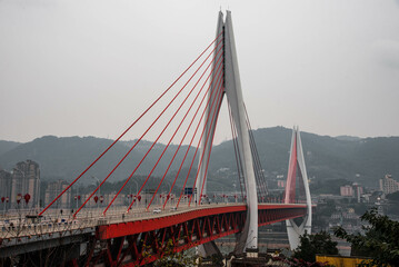 Fototapeta premium bridge scene Chongqing, China