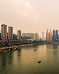 Naklejka premium River in Chongqing, China