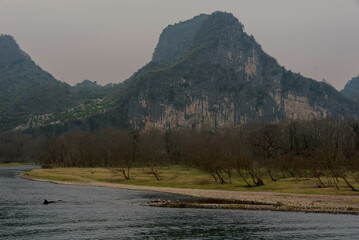 Mountains and river, China