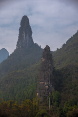 Fototapeta na wymiar view of the mountains in China