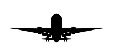 Fototapeta na wymiar Passenger plane silhouette