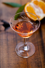 Orangen Liqueur eine close up Aufnahme