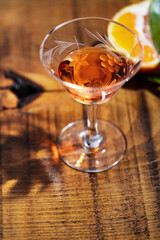 Orangen Liqueur eine close up Aufnahme