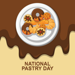 National Pastry Day background.