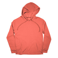 You do not have to be a designer, to make a lovely mockup, If you use this Front View Stylish Pullover Hoodie Mockup In Persimmon Orange Color..
