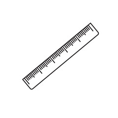 Ruler icon. Measurement instrument vector ilustration.