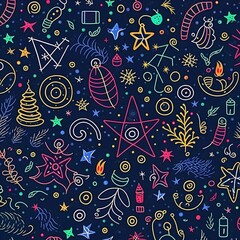 abstract christmas doodle
