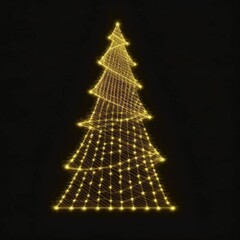 christmas tree lights on dark background