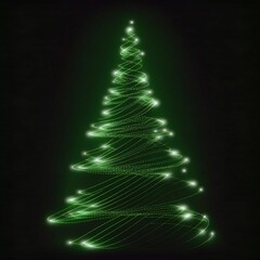 abstract christmas tree on a dark background