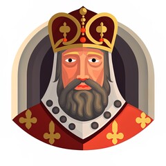 bitmap illustration of medieval and nobility icon. of medieval and monarchy stock symbol for web.