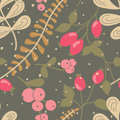 vector taupe soft autumn seamless pattern background. Perfect for fabric, scrapbooking, wallpaper projects.