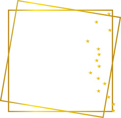 Gold Square Border with Stars