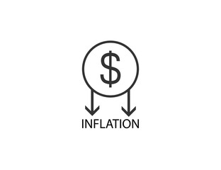 Inflation, money, finance icon. Vector illustration.
