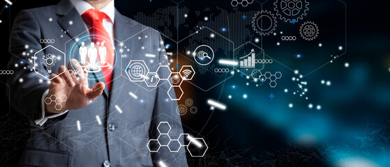 Businessman working with Operations Management, Workflow business process and Problem Solving, quality control. Business concept and innovation. © AnaIsabel