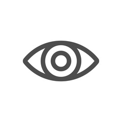 eye simple icon on white background