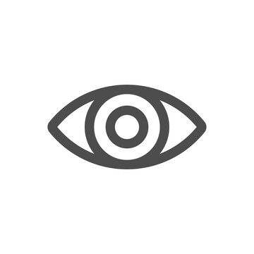 eye simple icon on white background