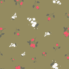 vector green soft autumn seampless pattern background. Perfect for fabric, scrapbooking, wallpaper projects.