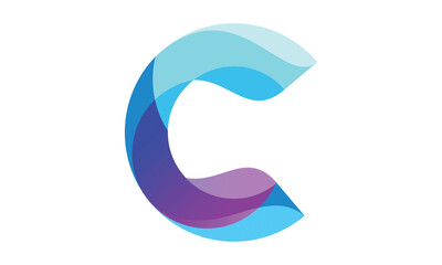 colorful letter C logo template