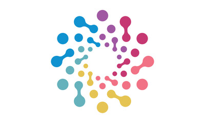 abstract swirl digital logo template
