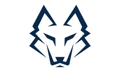 abstract wolf head logo template