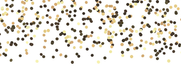 Golden serpentine confetti on transparent background. luxury isolated