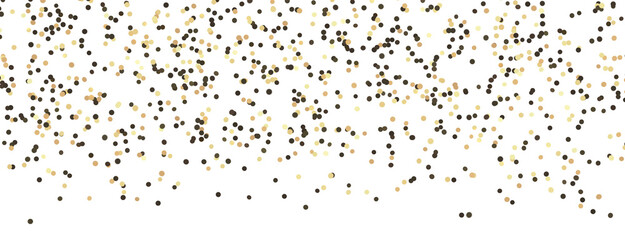 Glittering golden confetti png. Glittering golden confetti falls from above on transparent background. Celebrate festivals.