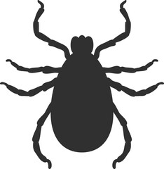 Mite Insect Black Silhouette Icon