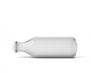 blank clear glass bottle with transparent background. 3D render.