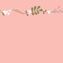vector light pink soft autumn seamless border pattern design. Perfect for fabric, scrapbooking, wallpaper projects