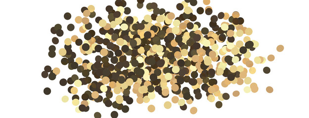 Glittering golden confetti png. Glittering golden confetti falls from above on transparent background. Celebrate festivals.